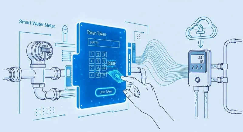 STS prepaid water meter